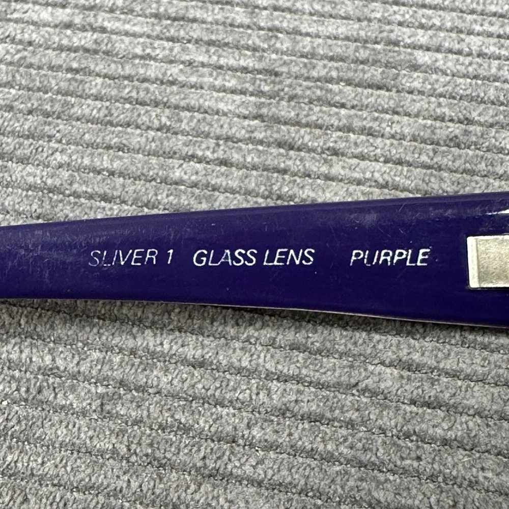 Smith Sliver Y2K Sunglasses Purple Wrap Glass Lens Made in Italy Sporty Eyewear